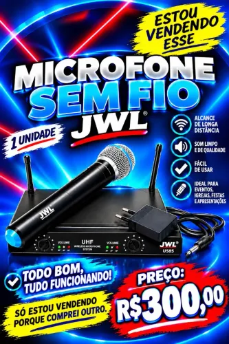 VENDO MICROFONE SEM FIO JWL 300