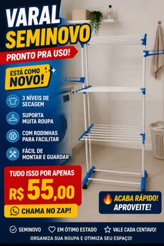 Varal de Chão Vertical Seminovo