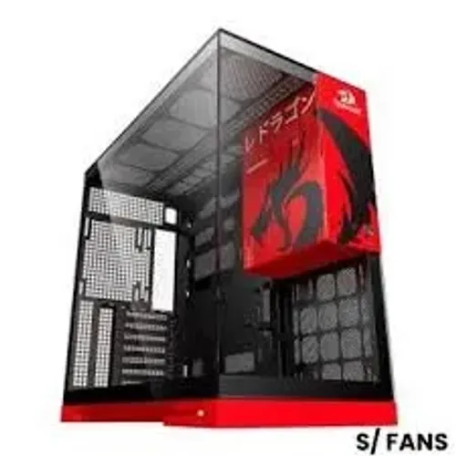 GABINETE GAMER GEOMETRIC MODEL 5 REDRAGON S/FAN GEO-M5-RD