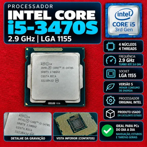Processador Intel Core i5-3470S 2.9GHz LGA 1155
