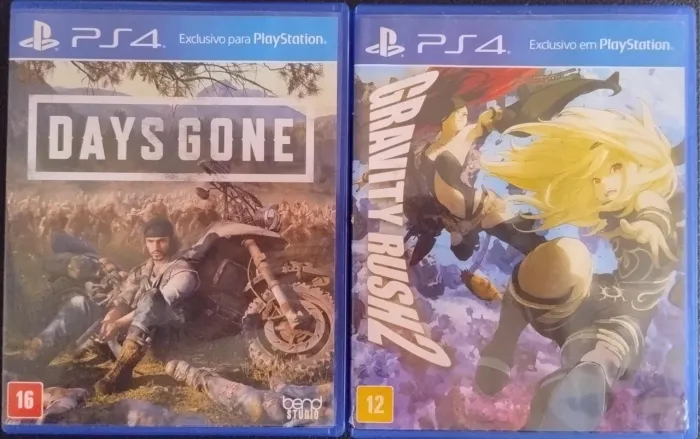 Days Gone e Gravity Rush 2 - originais p/ Ps4