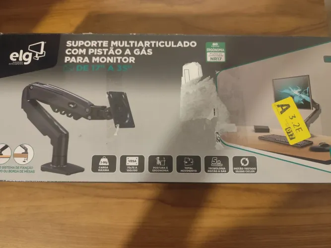 Suporte Articulado ELG F80N para Monitor - Preto