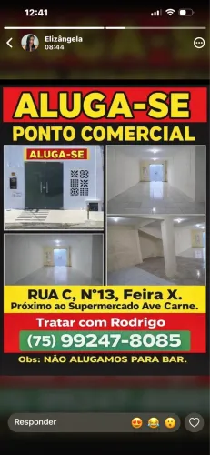 Alugo ponto comercial no Feira X