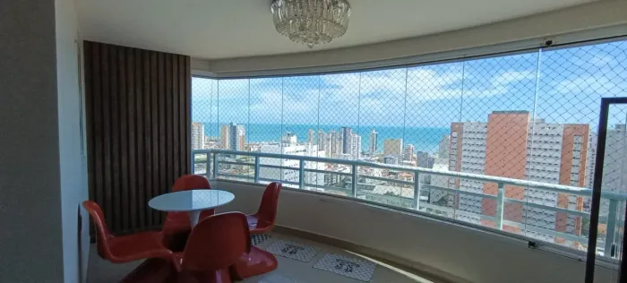 Apartamento Duplex Mobiliado com Piscina Privativa no Meireles  155m² | 4 Quartos | 3 Vaga