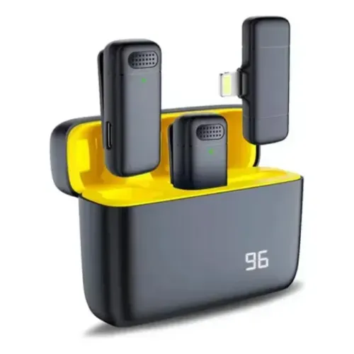 Kit Case com 2 Microfone de Lapela Sem Fio Onistek ON-MC816 Lightning iPhone- WZetta