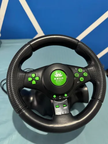 VOLANTE GAMER KNUP COM PEDAIS