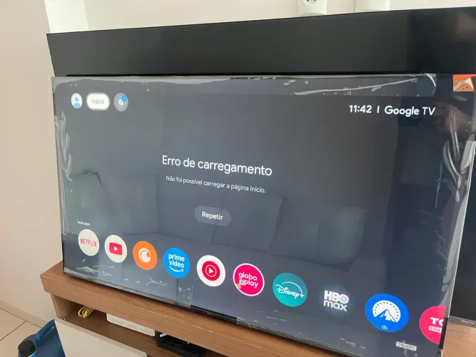 Tv led 55 polegadas TCL 4k Bhuetooth nova plástico garantia 10 meses