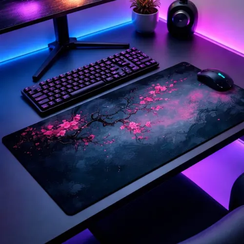 Mousepad gamer Floral Japonês