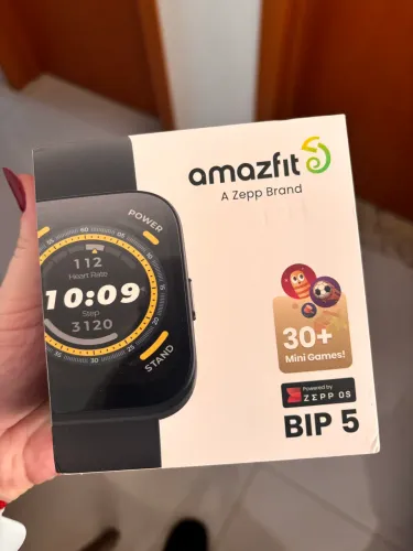 Amazfit Bip 5 - Pouco uso + 2 pulseiras + caixa