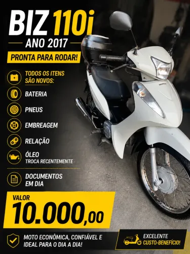 HONDA BIZ 110i ano 2017