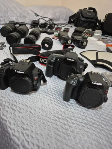 KIT COMPLETO CÂMERAS E ACESSÓRIOS FOTOGRÁFICOS 