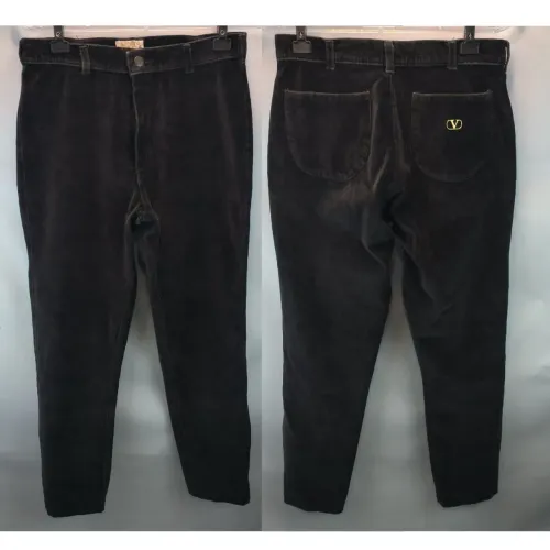 Calça grife Valentino feminina 38 grafite aveludada