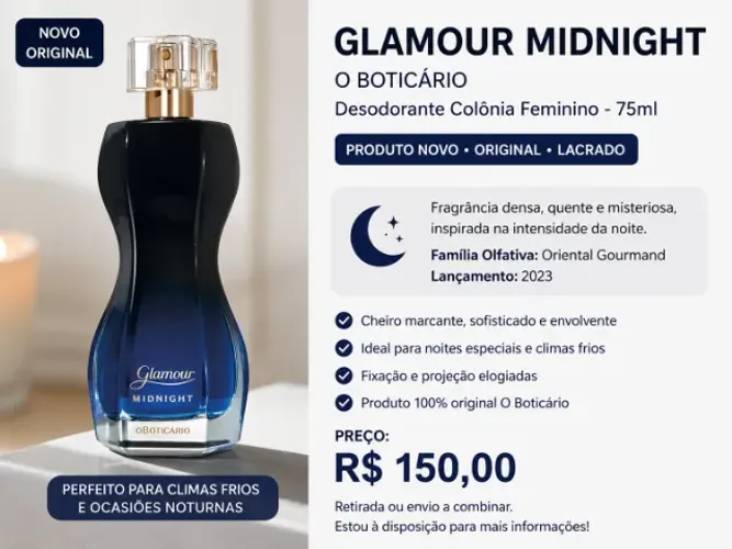 Glamour Midnight - Desodorante Colônia 