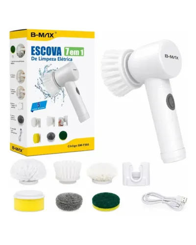 Escova de Limpeza Elétrica 7 em 1 B-MAX