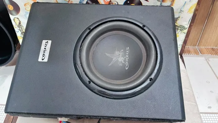 Caixa Mini Slim Cxms200 Sub 8'' Amplificada - Corzus Cor Preto