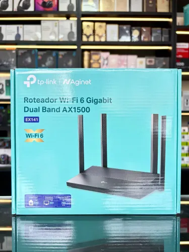Roteador TP- Link EX141 Gigabit Ax1500 Dual Band Wi-Fi 6