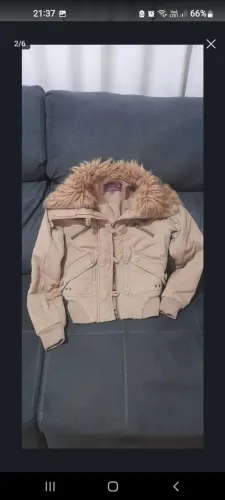 Jaqueta P veste 16 infantil pelinhos na gola 