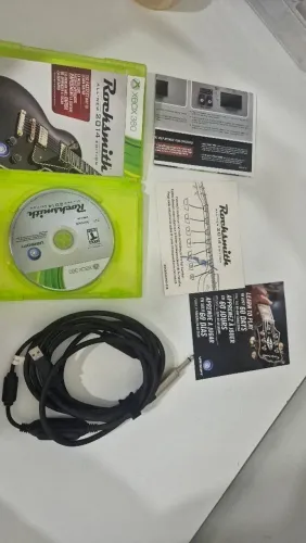 jogo rocksmith xbox 360 + real tone cable