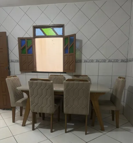 Mesa de jantar linda de 6 cadeiras grande linda