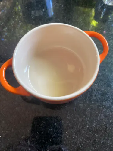 Panela Le Creuset mini cocotte laranjada sem tampa 