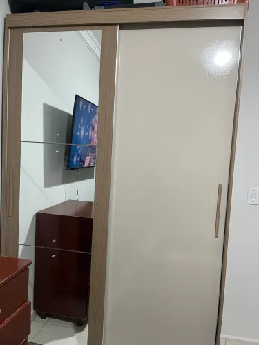 Guarda-Roupa Bartira Paris com Espelho e 2 Portas de Correr