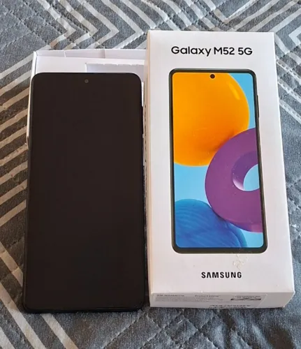 Smartphone Galaxy M52 5G 128GB Tela 6.7'' 6GB RAM Preto (Usado)