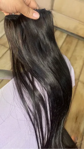 Cabelo humano castanho