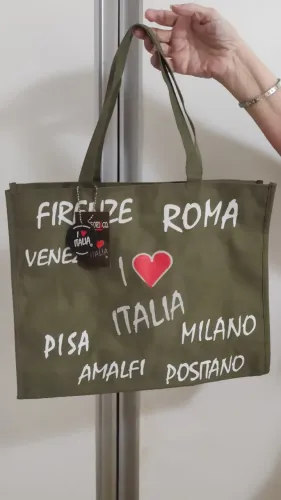 Bolsa I Love Italia Ombro Mão Accessori Co It Poliéster c/ Divisórias Internas Original