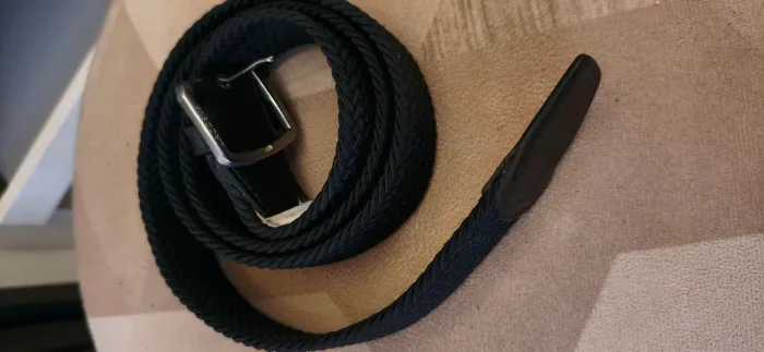 Cinto Lacoste com Fivela em Tecido Stretch preto