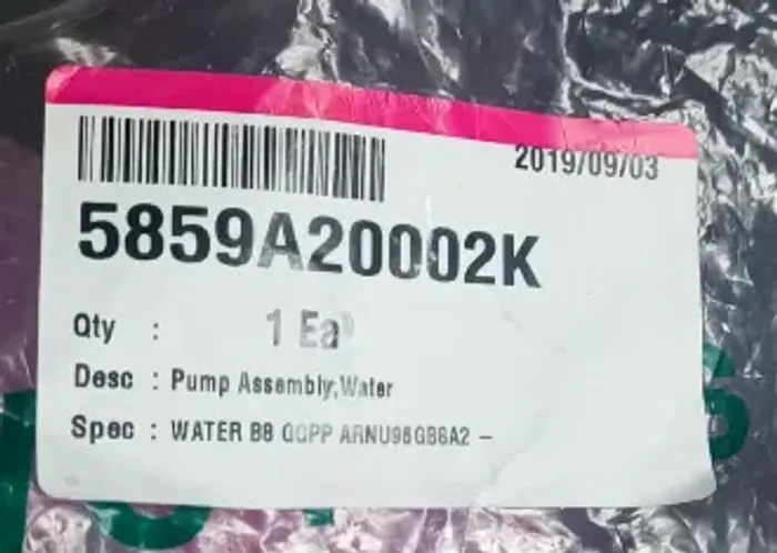 Bomba de Dreno Evaporadora Ar Cond LG - 5859A20002K