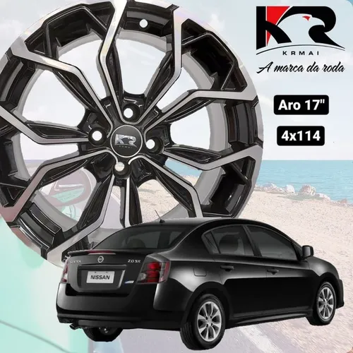 Roda Nova aro 17- Sentra/Livina,Tida-Linha Nissan 4x114