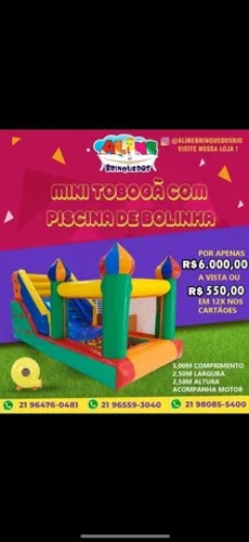 Mine toboguinho com piscina de bolinha