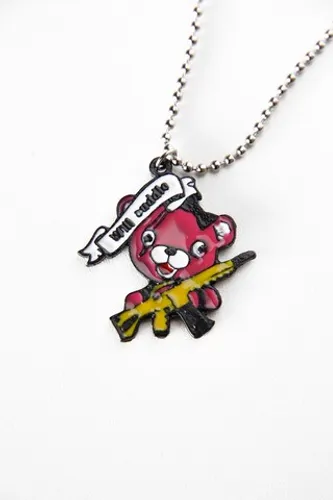 Colar Urso Rosa Cuddle Team Leader Fortnite