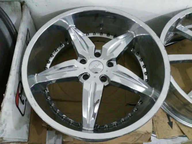 Rodas Aro 22 Foose Veiculo 5x130 Tala 22x9,5 35 Cromada Seminova