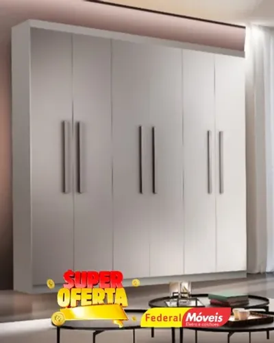 Guarda Roupa Casal 6 Portas 2 Gavetas Super Lindo Fazemos Entrega