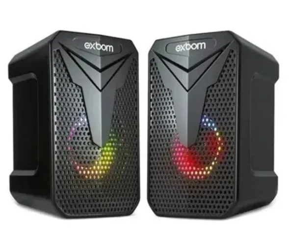 Caixa Som 2.0 Gamer 10w Led Space Computador Notebook Cs-c54