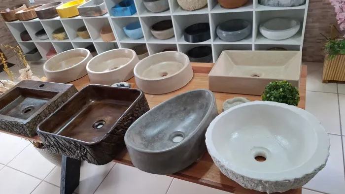 Cubas artesanais para banheiro e lavatório 