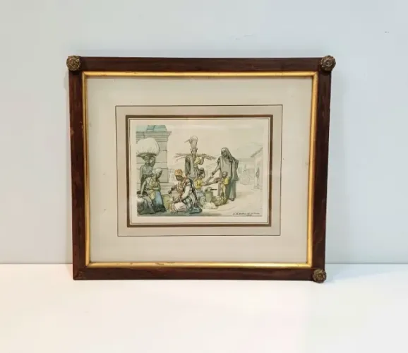 Gravura Antiga De Jean-baptiste Debret Com Moldura