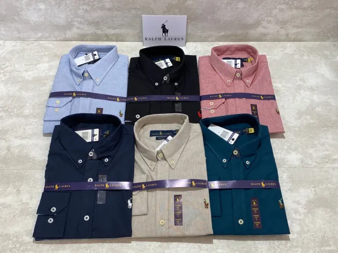 Camisa Social Ralph Lauren Mangas Curtas e Mangas Longas - Custom Fit