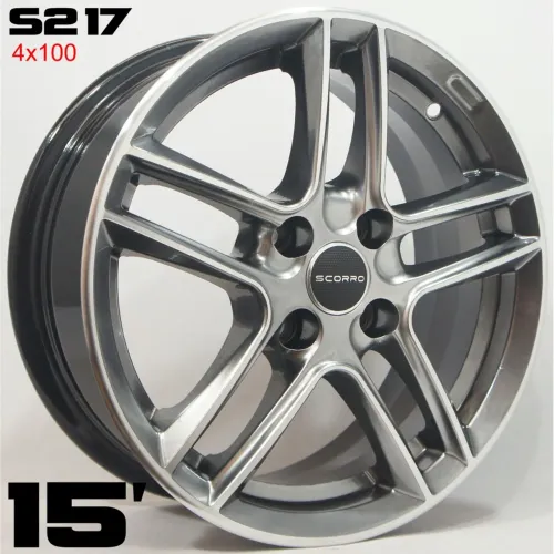 Roda aro 15 scorro S217 gloss estilo momo 4x100 jogo novo