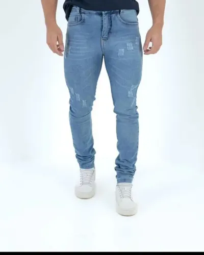 Calça jeans masculina com lycra 