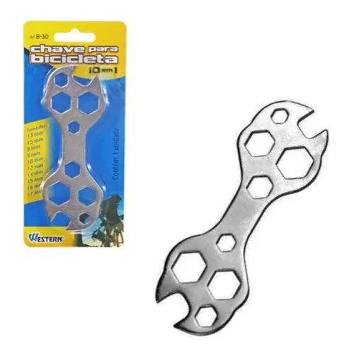 Chave Para Bicicleta 10 Em 1 18x8cm