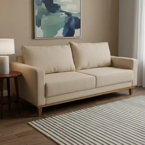 Sofa Living Palazo/Felicia 1,80 m Linho Bronze - VIERO MOVEIS