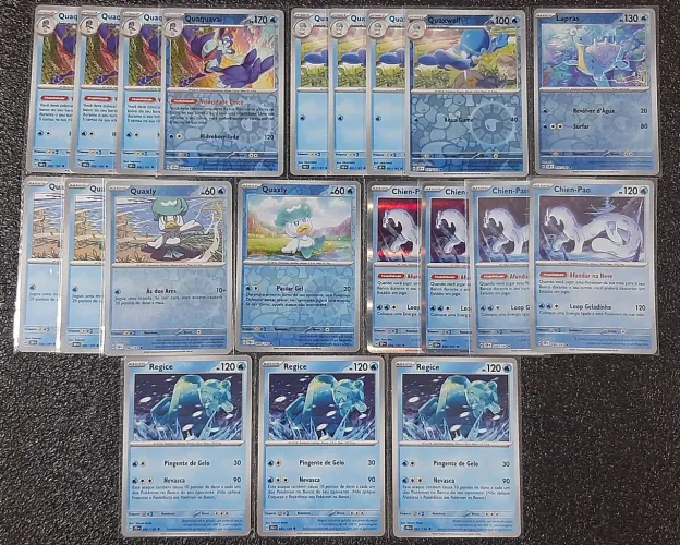 Deck quaquaval cartas originais de pokémon