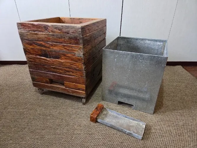 2 cachepot em madeira maciça - 26Kg