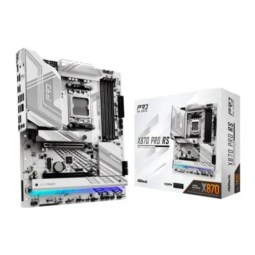 Placa Mãe ASRock X870 Pro RS, DDR5, Socket AM5, até 256GB, PCIe 5.0, ATX, M.2 NVMe, HDMI 