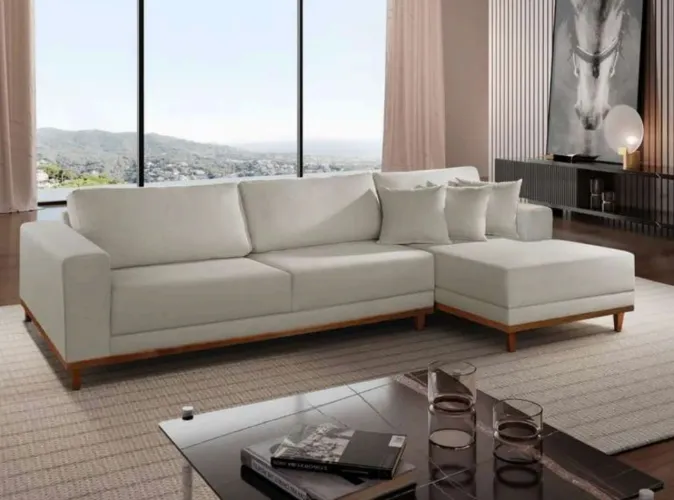 Sofá elegante c/ Chaise lindo 