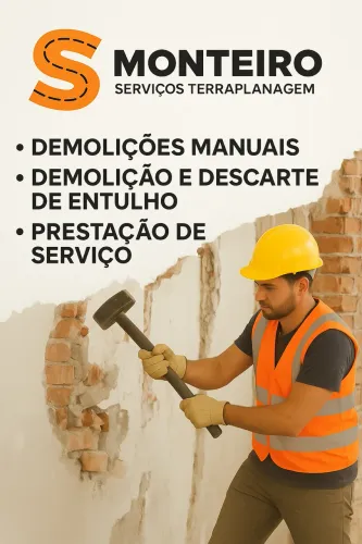 Demolições no manual onde não entra máquina 