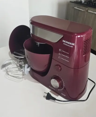Batedeira Planetária Mondial Premium Marsala - 700W 220V