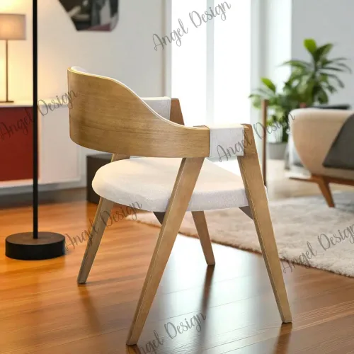 Cadeira Poltrona de design moderno em madeira maciça